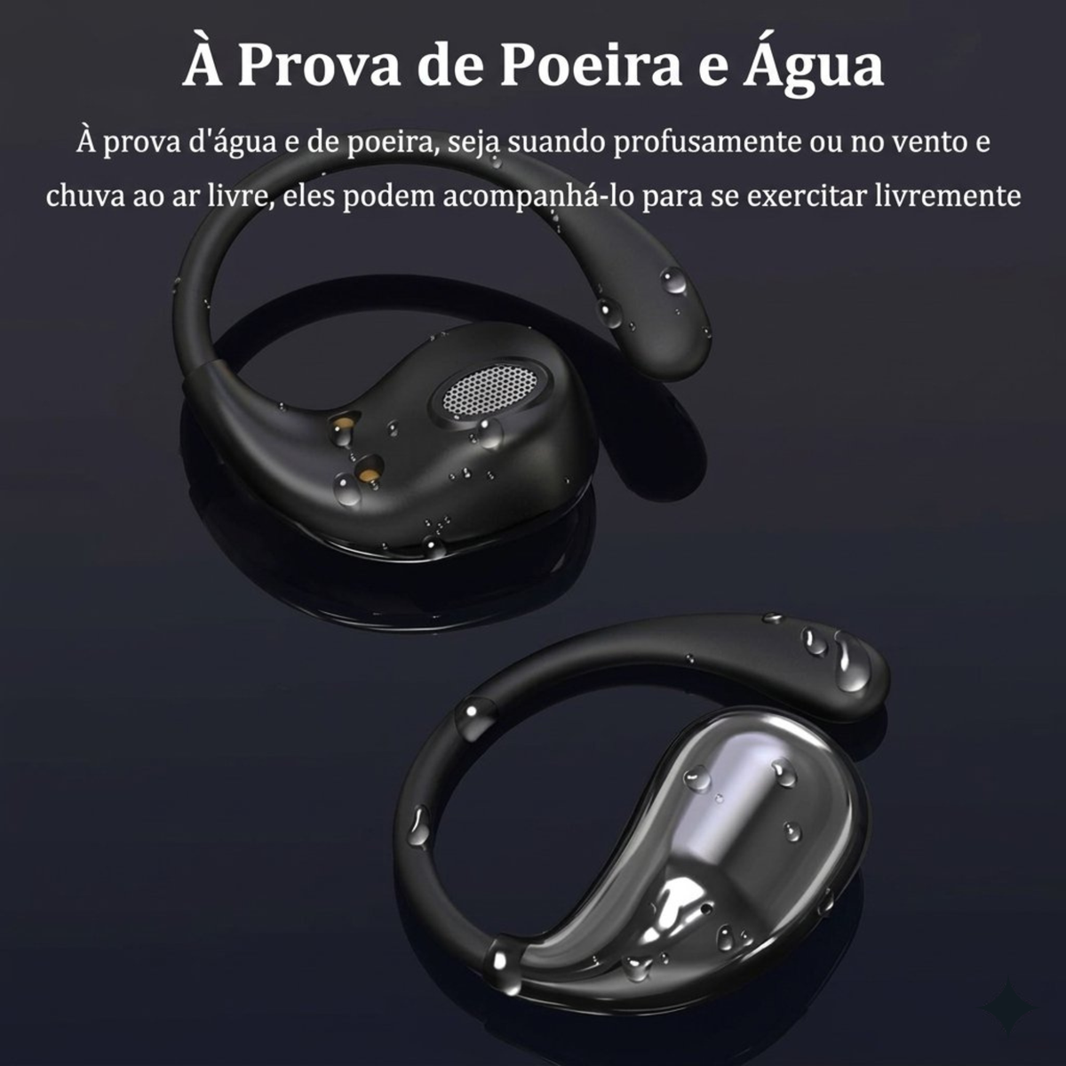 Fone de Ouvido Bluetooth 5.4 Sport com Gancho Ergonômico