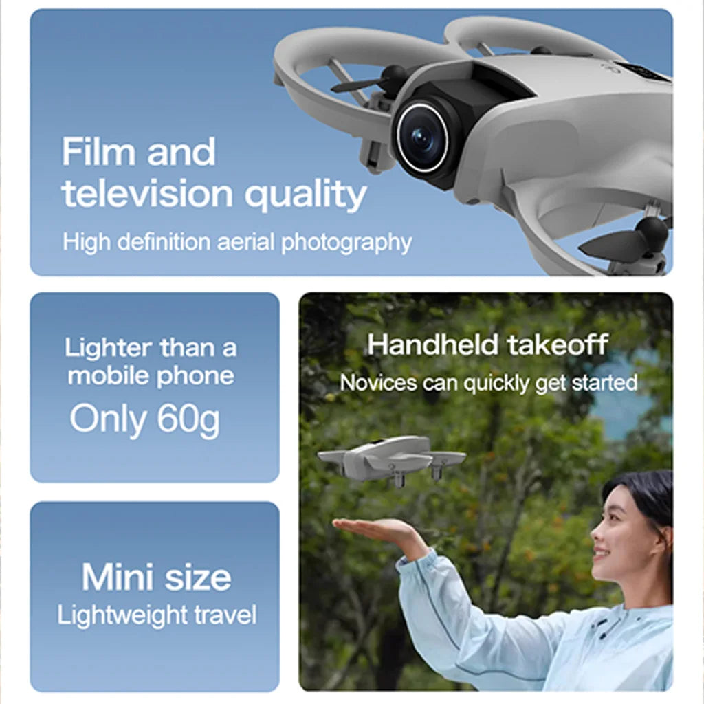 2026 NEW Mini Foldable Drone Professional 8K Aerial HD Avoiding Obstacle with Remote Control Folding Brushless RC Drone Toy Gift