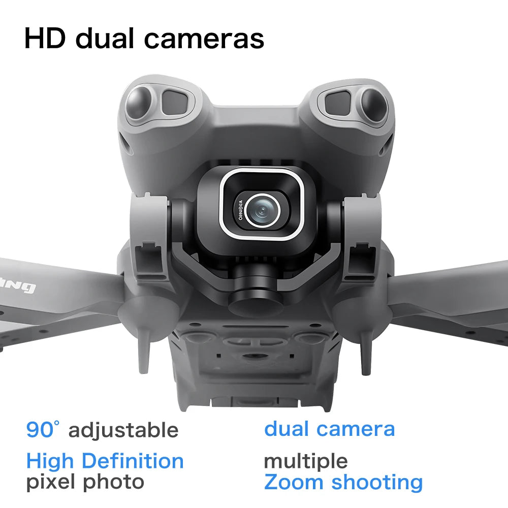 Mini 5 Pro Folding Drone Quadcopter 8K HD Aerial Professional Camera Screen Remote Control Brushless Obstacle UAV Airplane RC To