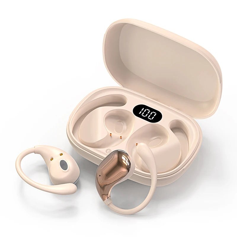 Fone de Ouvido Bluetooth 5.4 Sport com Gancho Ergonômico