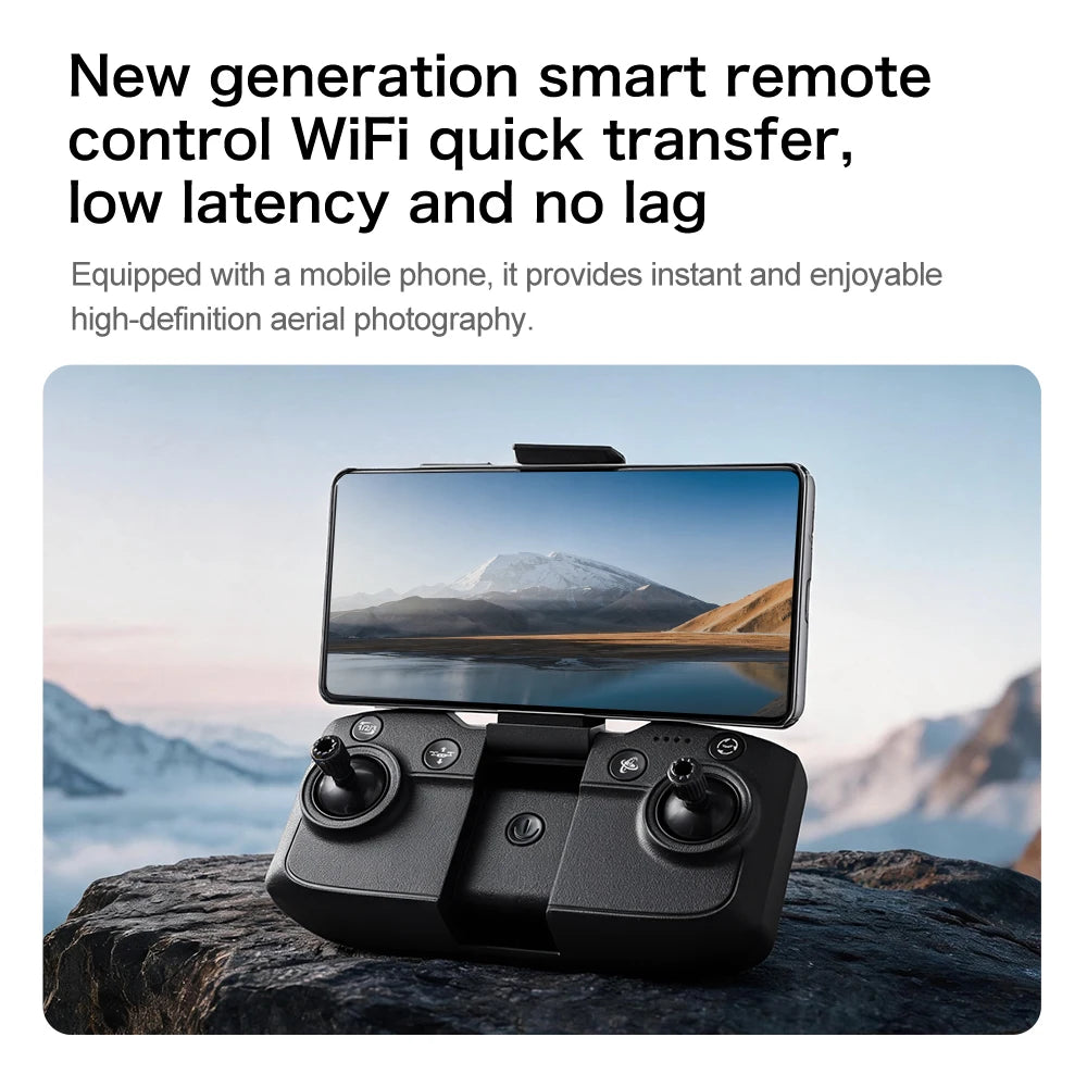 Mini 5 Pro Folding Drone Quadcopter 8K HD Aerial Professional Camera Screen Remote Control Brushless Obstacle UAV Airplane RC To