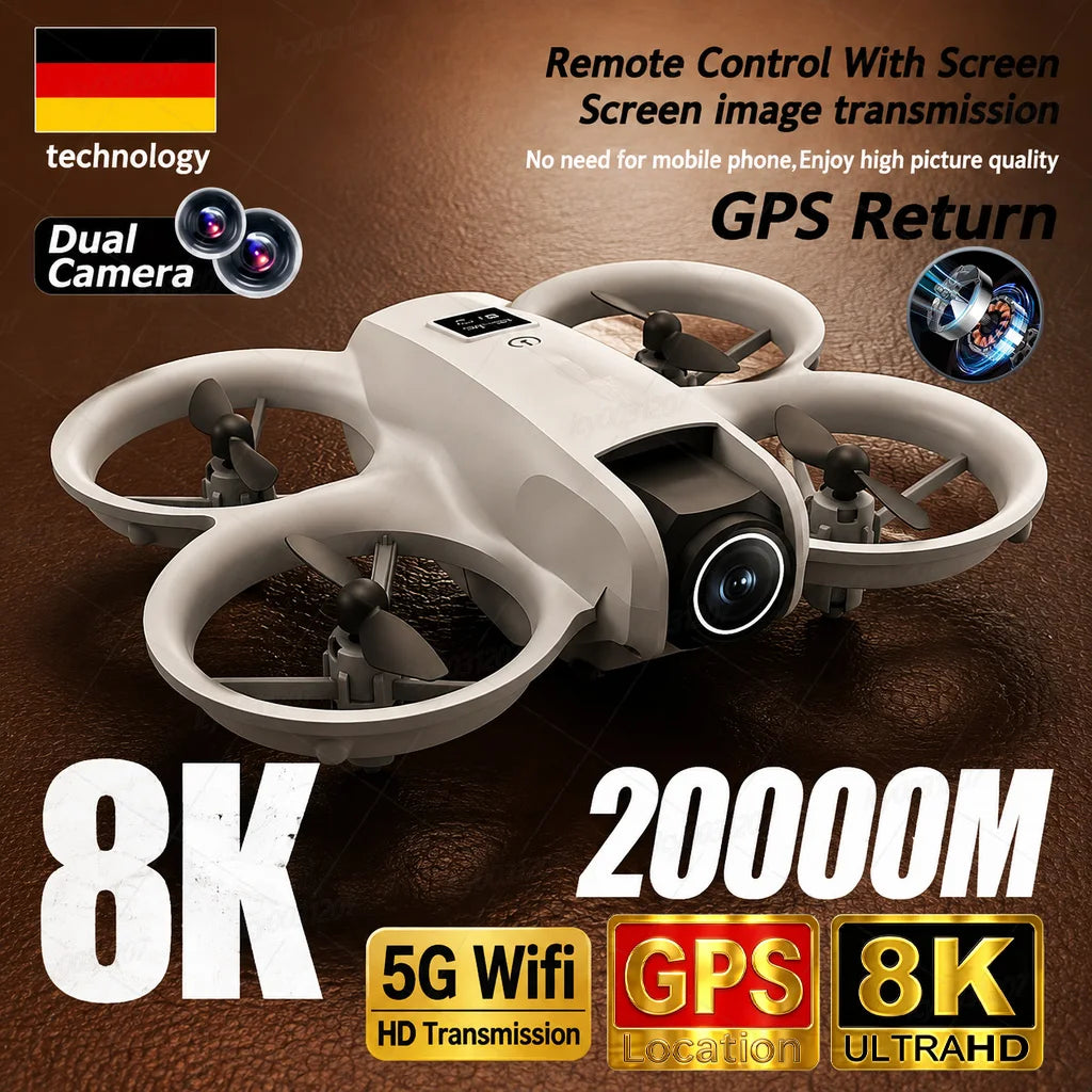 2026 NEW Mini Foldable Drone Professional 8K Aerial HD Avoiding Obstacle with Remote Control Folding Brushless RC Drone Toy Gift